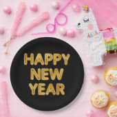 Happy New Year Modern Typografy Pappteller (Party)