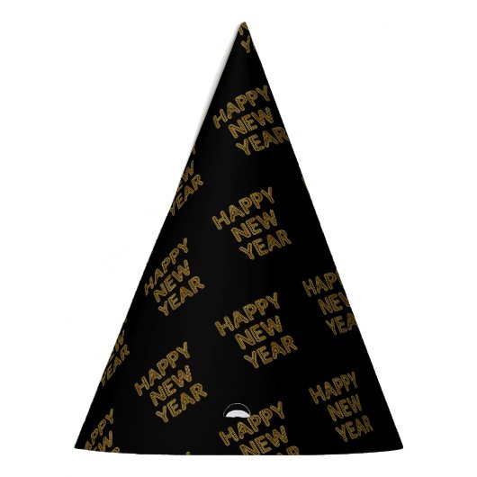 Happy New Year Modern Typografy Partyhütchen (Links)