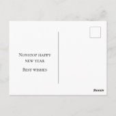 Happy New Year Modernes Holiday Foto on Snowflakes Postkarte (Rückseite)