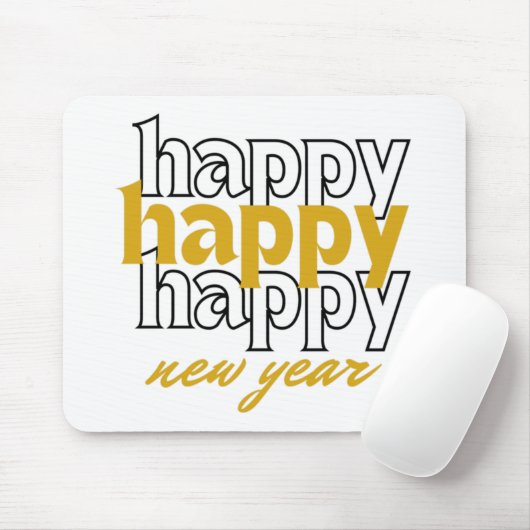 Happy New Year Mousepad (Mit Mouse)