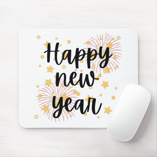 Happy New Year Mousepad (Mit Mouse)