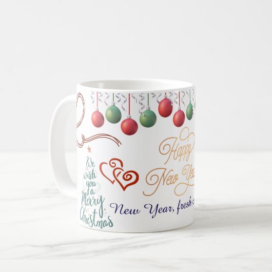 Happy New Year Mug – Premium Celebration design Kaffeetasse (Vorderseite Links)