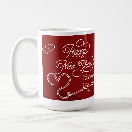 Happy New Year Mug – Premium Celebration Design Kaffeetasse (Links)