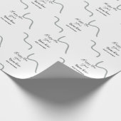 Happy new year name message gray simple holiday geschenkpapier (Ecke)