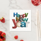 Happy New Year Napkins Serviette (Beispiel)