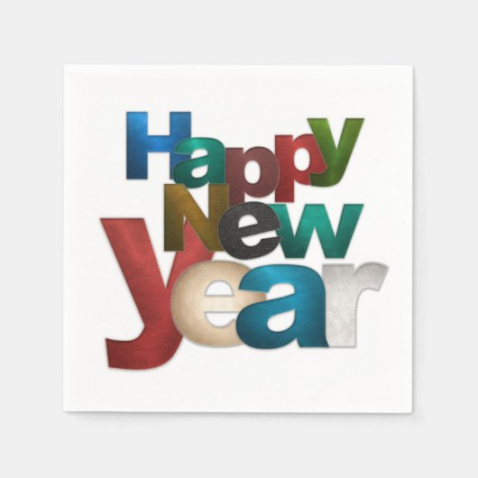 Happy New Year Napkins Serviette (Vorderseite)