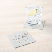 Happy New YEAR neighbor Rechteckiger Pappuntersetzer (Vor Ort)