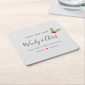 Happy New YEAR neighbor Rechteckiger Pappuntersetzer (angewinkelt)