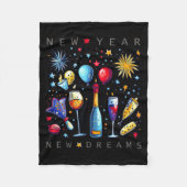 Happy New Year New Dreams 2026 Family Matching Fir Fleecedecke (Vorderseite)