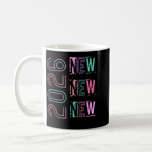 Happy New Year New Grace New Praise 2026 New Year' Kaffeetasse (Links)