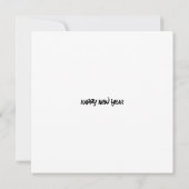 Happy New Year, New Year Greeting Karte (Rückseite)