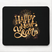 Happy New Year New Years Eve Party , Black Mousepad (Vorne)