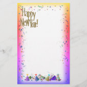 HAPPY NEW YEAR New Year's Stationery Briefpapier (Vorderseite)