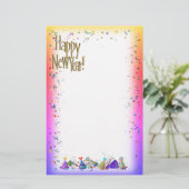 HAPPY NEW YEAR New Year's Stationery Briefpapier (Stehend Vorderseite)