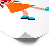 Happy New Year Niedlich Cartoon Diverse Kids Text Poster (Ecke)