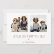 Happy New Year | Niedliche Rose Gold Zwei Foto