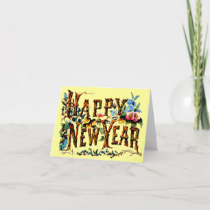 Happy New Year Note Card Feiertagskarte