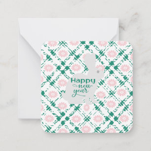 Happy New Year Note Card Mitteilungskarte