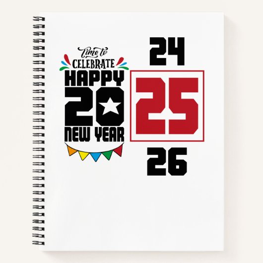 Happy New Year Notizblock (Vorderseite)