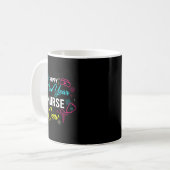 Happy New Year Nurse Shirt, Fireworks Stethoscope Kaffeetasse (Vorderseite Links)