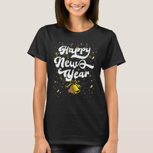 Happy New Year NYE Party New Years Eve confetti T-Shirt (Vorderseite)