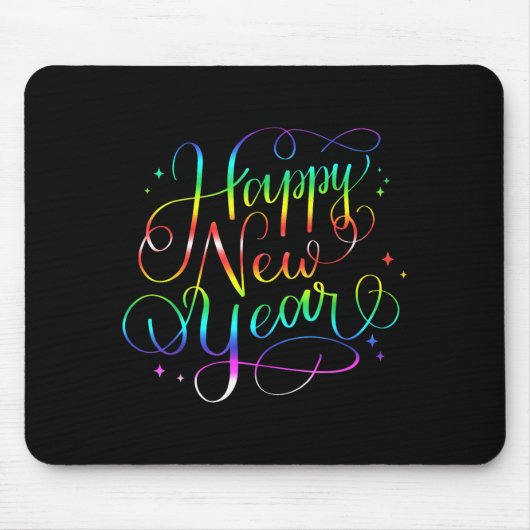 Happy New Year Nye Years Eve Family Party Countdow Mousepad (Vorne)