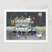 Happy New Year Omnibus Postcard Postkarte (Vorderseite)