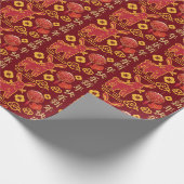 Happy New Year Oriental Dragon Celebration Red Geschenkpapier (Ecke)