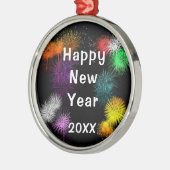 Happy New Year Ornament Aus Metall (Links)