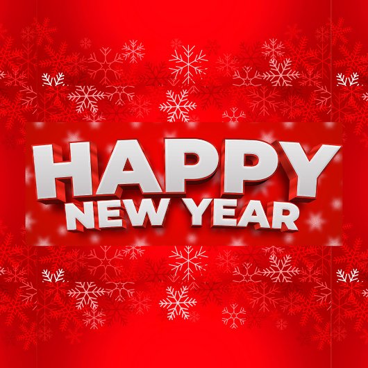 Happy New Year Ornament Aus Metall