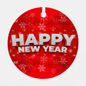 Happy New Year Ornament Aus Metall