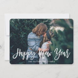 Happy New Year Overlay | Fotokarte für den Urlaub Feiertagskarte