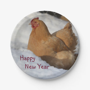 Happy New Year Paper Plate Pappteller