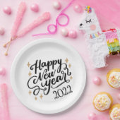 Happy New Year Paper Plate Pappteller (Party)