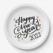 Happy New Year Paper Plate Pappteller (Vorderseite)