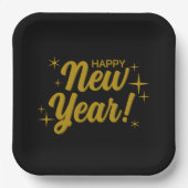 Happy New Year Paper Plates Pappteller (Vorderseite)