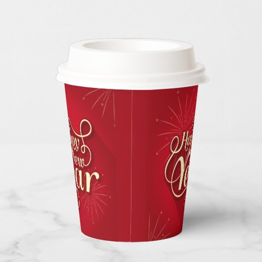 Happy New Year Pappbecher (Rechts)