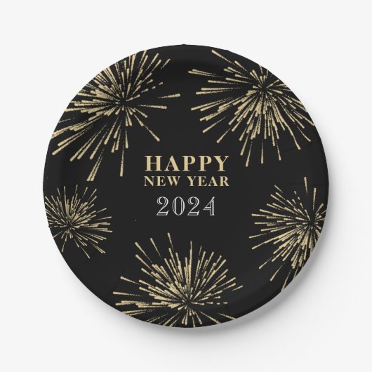 Happy New Year Pappteller (Vorderseite)