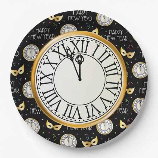 Happy New Year Pappteller (Vorderseite)