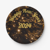 Happy New Year Pappteller (Vorderseite)