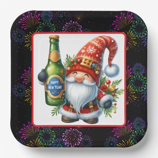 Happy New Year Pappteller (Vorderseite)