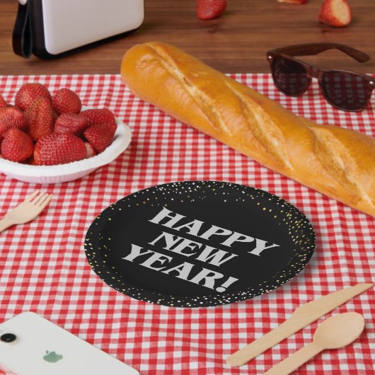 Happy New Year Pappteller (Picknick)