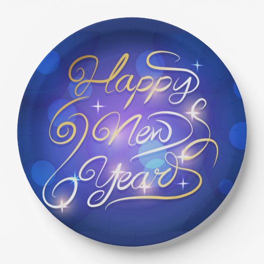 Happy New Year Pappteller (Vorderseite)