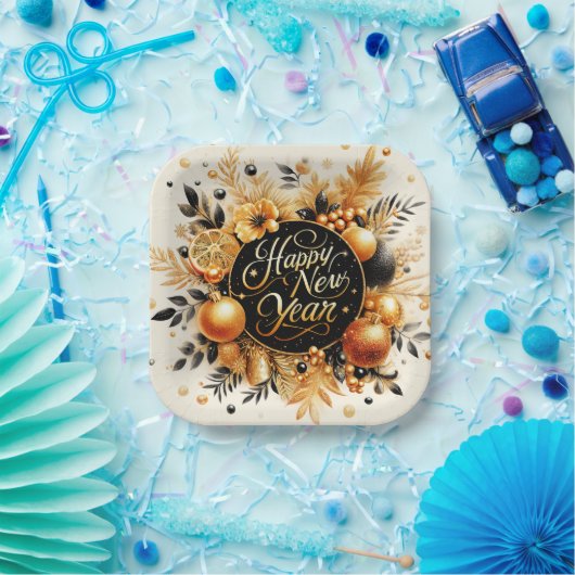 Happy New Year Pappteller (Party)