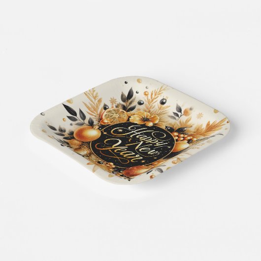 Happy New Year Pappteller (Gewinkelt)