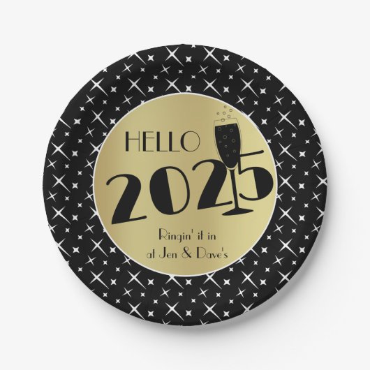 Happy New Year Pappteller (Vorderseite)