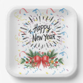 Happy new year pappteller (Vorderseite)