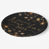 Happy New Year Pappteller (Schrägansicht)