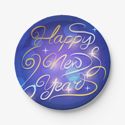 Happy New Year Pappteller (Vorderseite)