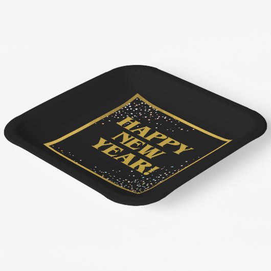 Happy New Year Pappteller (Gewinkelt)